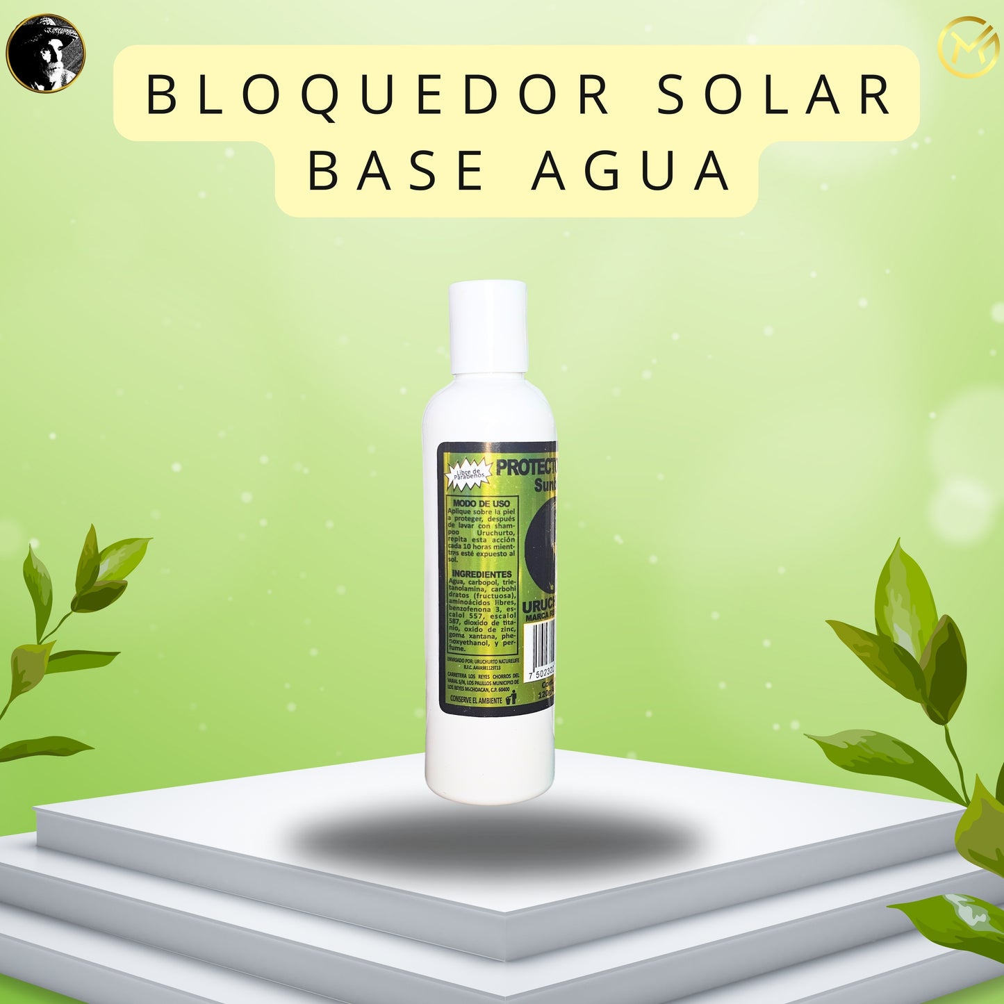 Bloqueador solar base agua